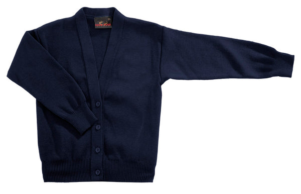 Navy Cardigan (50% Wool)